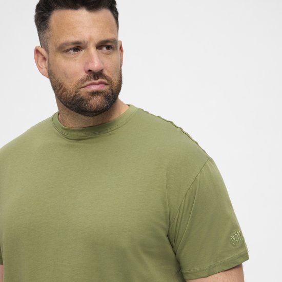 North Latitude T-Shirt O-Neck Olive Green TALL - TALL T-shirts - Extra lange T-shirts voor heren