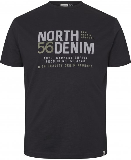 North Latitude Denim Printed T-Shirt Black TALL - TALL T-shirts - Extra lange T-shirts voor heren