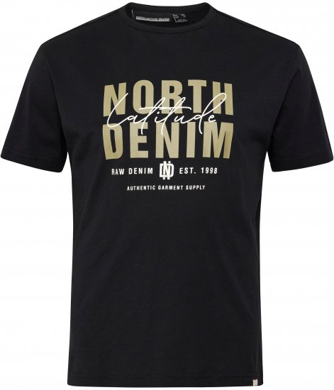 North Latitude Denim Printed Logo T-Shirt Black TALL - TALL T-shirts - TALL T-Shirts Heren