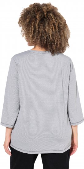 Ulla Popken Decorative Seam Short Sleeve Tee Grey - T-shirts - 