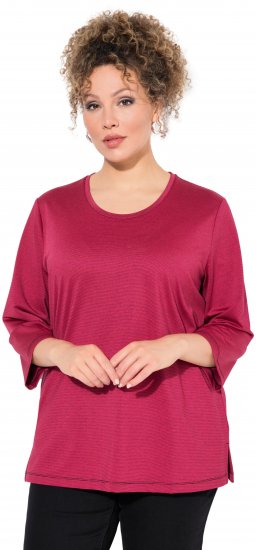 Ulla Popken Decorative Seam Short Sleeve Tee Red - T-shirts - 