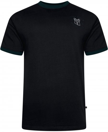 Kam Jeans 5793 Cedar Creek Reverse Print Tee Black - T-shirts - Grote Maten T-shirts Heren