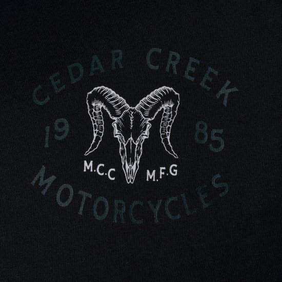 Kam Jeans 5793 Cedar Creek Reverse Print Tee Black - T-shirts - Grote Maten T-shirts Heren