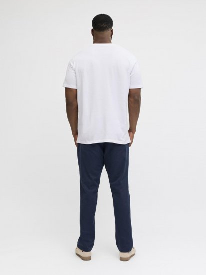 Jack & Jones Dover Denim O-Neck T-Shirt White - T-shirts - Grote Maten T-shirts Heren