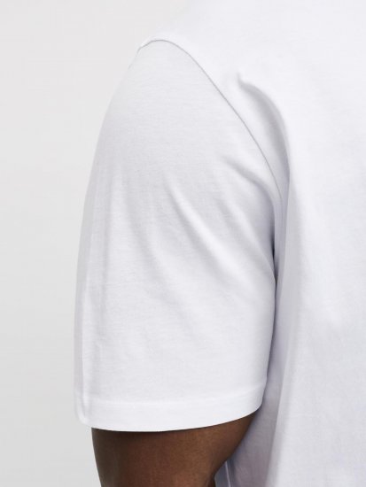 Jack & Jones Dover Denim O-Neck T-Shirt White - T-shirts - Grote Maten T-shirts Heren