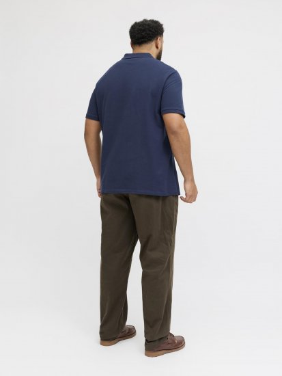 Jack & Jones College Logo Short Sleeve Polo Shirt Blue - Polo shirts - Grote Maten Poloshirts Heren