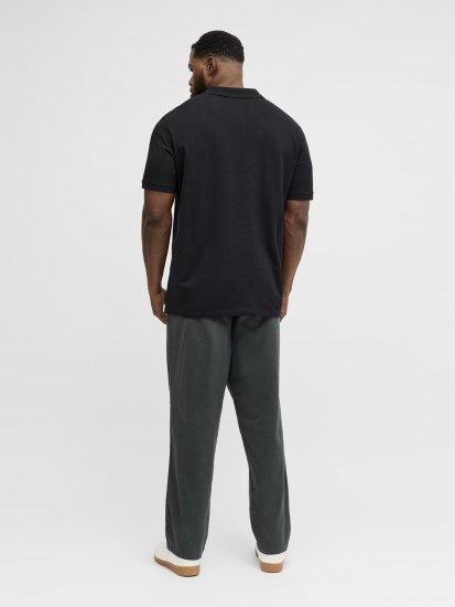 Jack & Jones College Logo Polo Short Sleeve Black - Polo shirts - Grote Maten Poloshirts Heren