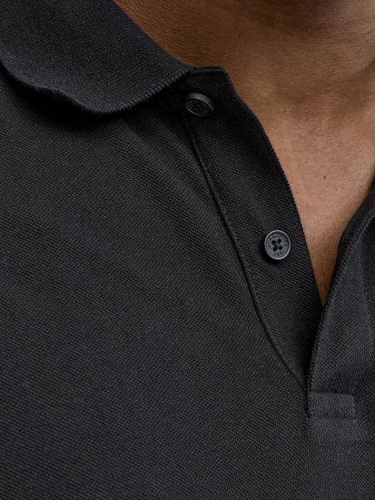 Jack & Jones College Logo Polo Short Sleeve Black - Polo shirts - Grote Maten Poloshirts Heren