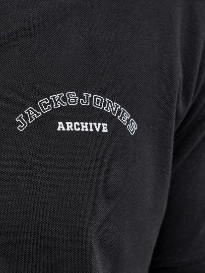 Jack & Jones College Logo Polo Short Sleeve Black - Polo shirts - Grote Maten Poloshirts Heren