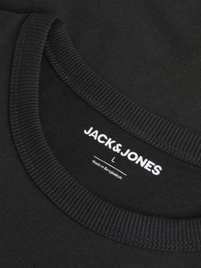 Jack & Jones College Logo Crew Neck T-Shirt Black - T-shirts - Grote Maten T-shirts Heren