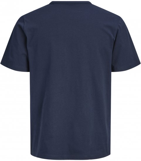 Jack & Jones College Logo Crew Neck T-Shirt Blue - T-shirts - Grote Maten T-shirts Heren