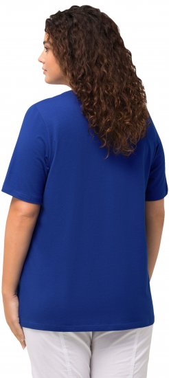 Ulla Popken Essential Round Neck Stretch Tee Cobalt Blue - T-shirts - 