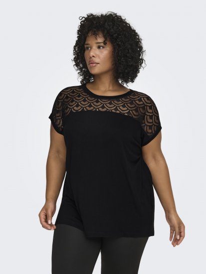 Only Carmakoma Flake Top Black - Tops - 
