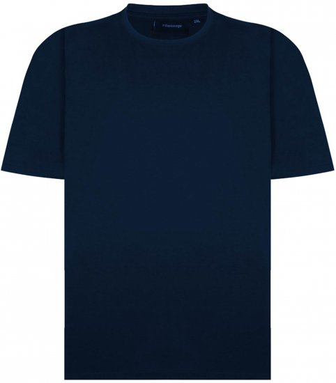 Espionage T015 Plain Crew Neck T-Shirt Navy - T-shirts - Grote Maten T-shirts Heren