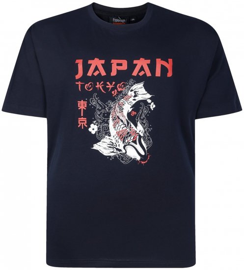 Espionage T437 Japan T-Shirt Black - T-shirts - Grote Maten T-shirts Heren