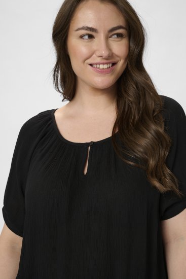 Kaffe Curve Ami Korte mouw Tuniek Diepzwart - T-shirts - 