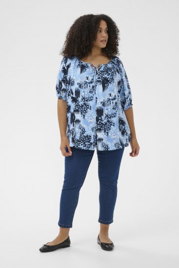 Kaffe Curve Aliana Tunic Blue Flower Animal - Tunieken - 