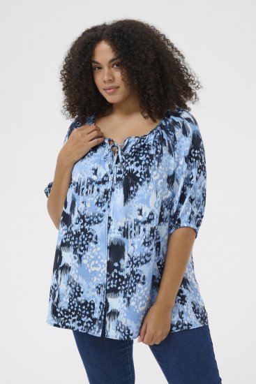 Kaffe Curve Aliana Tunic Blue Flower Animal - Tunieken - 