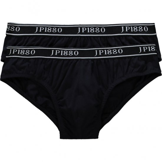 JP1880 Briefs Stretch Cotton 2-Pack Black - Ondergoed & zwem - Grote Maten Ondergoed Heren