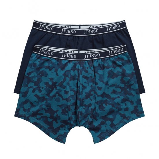JP1880 Boxershorts Flexnamic OEKO-TEX Mid 2-Pack Blue - Ondergoed & zwem - Grote Maten Ondergoed Heren