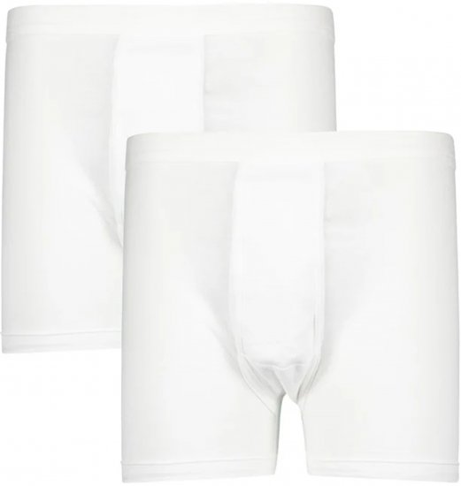 Adamo Royal Fine Ribbed Boxershorts 2-Pack White - Ondergoed & zwem - Grote Maten Ondergoed Heren