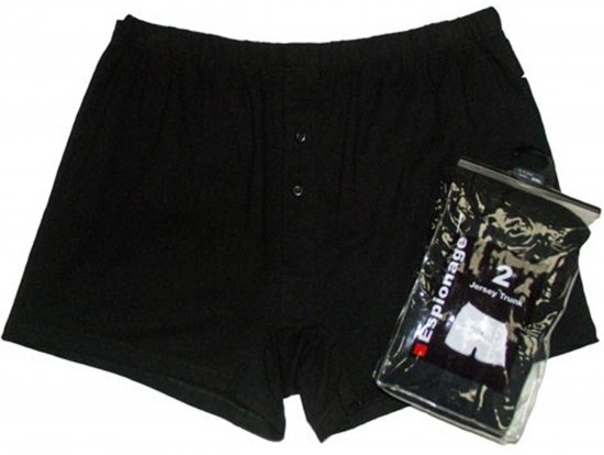 Espionage U001 2-Pack Boxershorts Black/White - Boxershorts - Grote Maten Boxershorts Heren