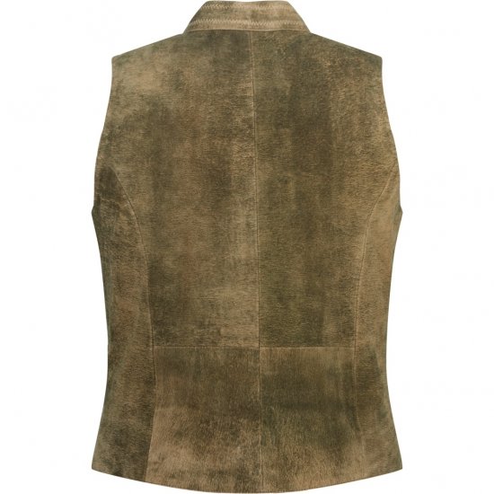 JP1880 Vest Goat Suede Traditional Moss Green - Feestkleding - Feestkleding – Vier in stijl en comfort