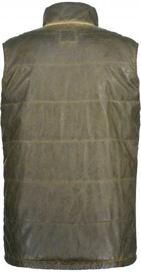JP1880 Quilted Gilet Vintage Leather Green - Jassen - Grote Maten Herenjassen