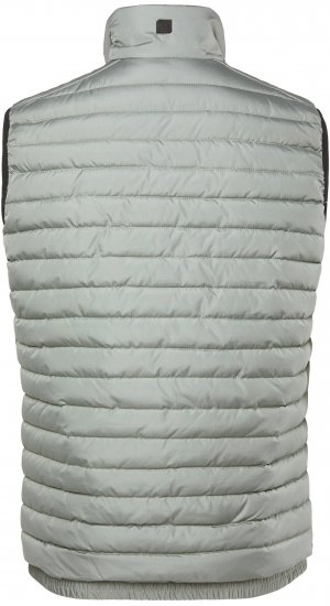 JAY-PI Lightly Quilted Vest with Stomach Fit Grey - Jassen - Grote Maten Herenjassen
