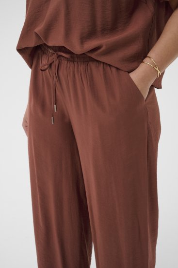 Kaffe Curve Emilia Wide Pants Henna Brown - Broeken - 