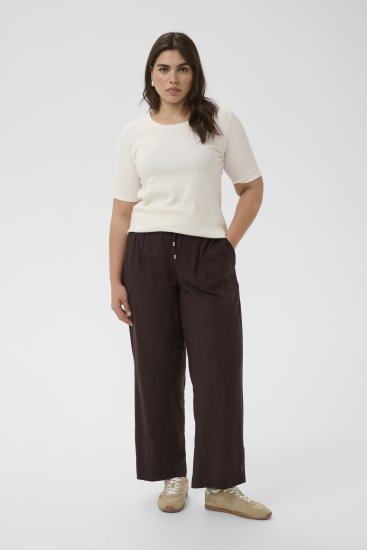 Kaffe Curve Mille Wide Pants Coffee Brown - Stoffen broeken - 