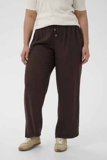 Kaffe Curve Mille Wide Pants Coffee Brown - Stoffen broeken - 