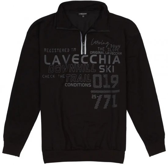 Lavecchia 2029 Sweatshirt Black - Sweaters & Hoodies - Sweaters & Hoodies Grote Maten Heren