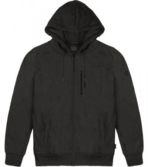 Double Outfitters MTOP-1160 Hoodie met rits Zwart - Sweaters & hoodies - Sweaters & Hoodies Grote Maten Heren