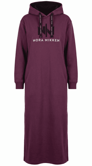 Nora Mikken MARI Maxi Hoodie Dress Mauve Wine - DAMESKLEDING XS-XXL - 
