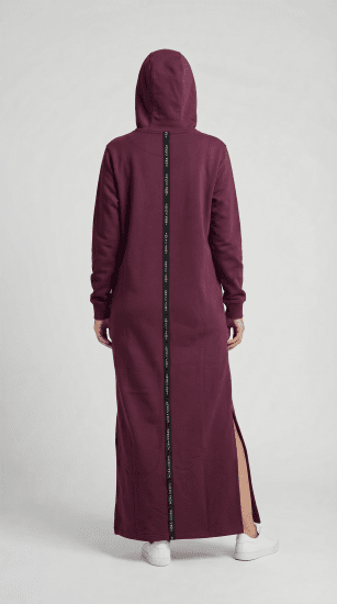 Nora Mikken MARI Maxi Hoodie Dress Mauve Wine - DAMESKLEDING XS-XXL - 