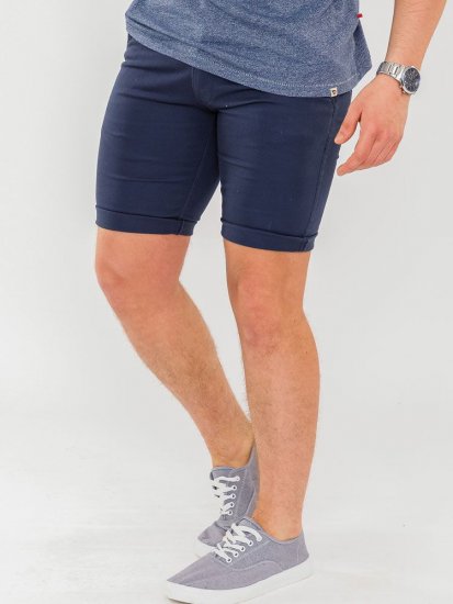D555 Opala-1 Stretch Chino Shorts Navy - Shorts - Grote Maten Korte Broeken Heren