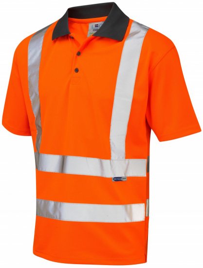 Leo Rockham Coolviz Polo Shirt Hi-Vis Orange - Werkkleding - Werkkleding Grote Maten Heren