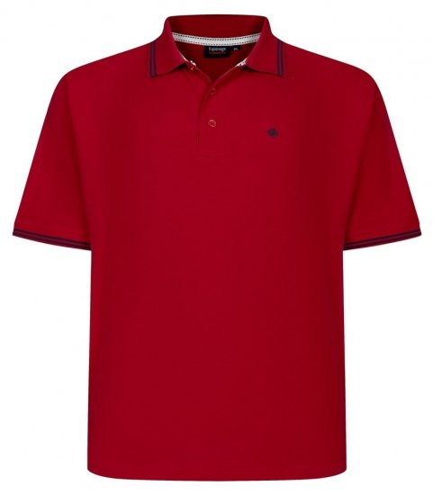 Espionage P232 Pique polo rood/navyblauw - Polo shirts - Grote Maten Poloshirts Heren