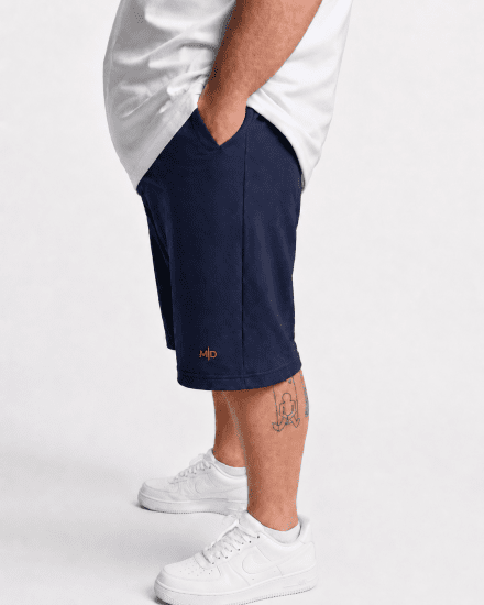 Motley Denim Paris Sweatshorts Dark Indigo - Joggingbroeken & shorts - Joggingbroeken & Shorts Heren Grote Maten