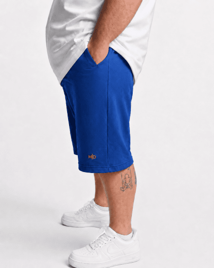 Motley Denim Paris Sweatshorts Royal Blue - Joggingbroeken & shorts - Joggingbroeken & Shorts Heren Grote Maten
