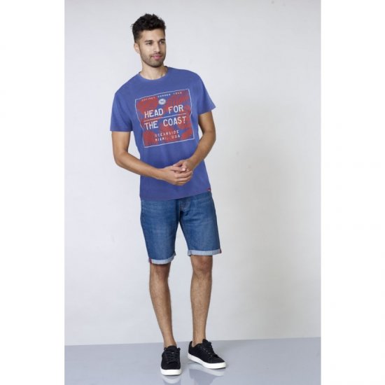 D555 Arizona T-shirt Blue - T-shirts - Grote Maten T-shirts Heren