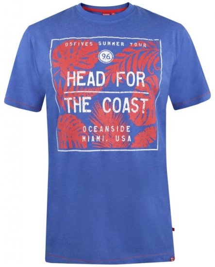 D555 Arizona T-shirt Blue - T-shirts - Grote Maten T-shirts Heren