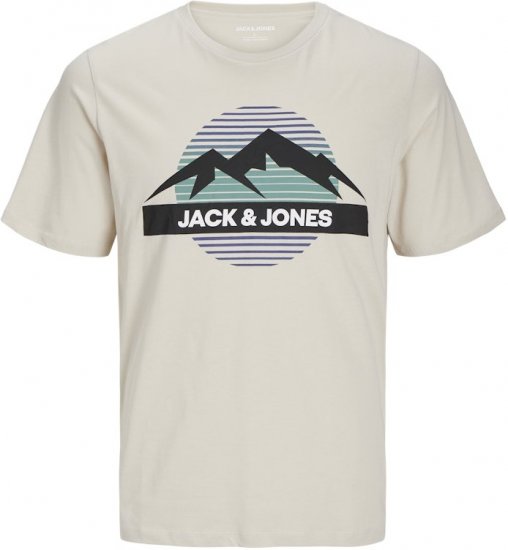 Jack & Jones PEAK T-Shirt Gray - T-shirts - Grote Maten T-shirts Heren