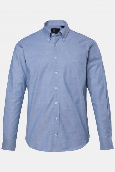 JP1880 Oxford Shirt Flexnamic Long Sleeve Ash Turquoise - Hemden - Overhemden Grote Maten Heren