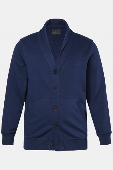 JP1880 Sweat Jacket Shawl Collar Navy - Sweaters & Hoodies - Sweaters & Hoodies Grote Maten Heren