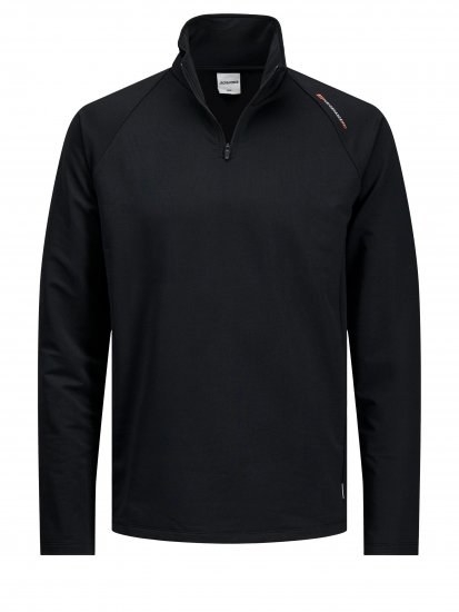 Jack & Jones Running Half Zip Sweat Black - Sweaters & hoodies - Sweaters & Hoodies Grote Maten Heren