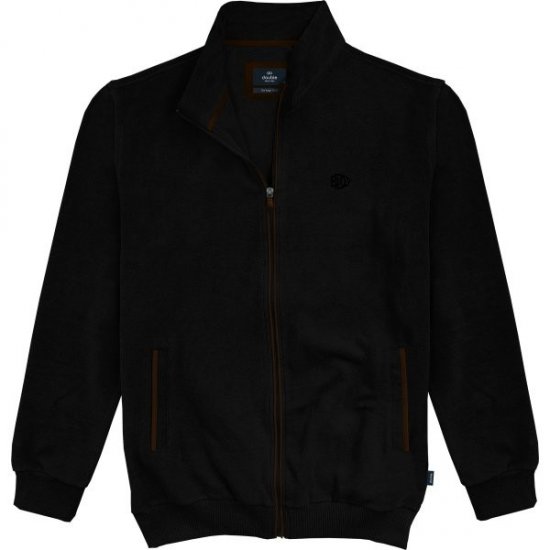 Double Outfitters SEL-1168 Sweatvest met rits Zwart - Sweaters & hoodies - Sweaters & Hoodies Grote Maten Heren