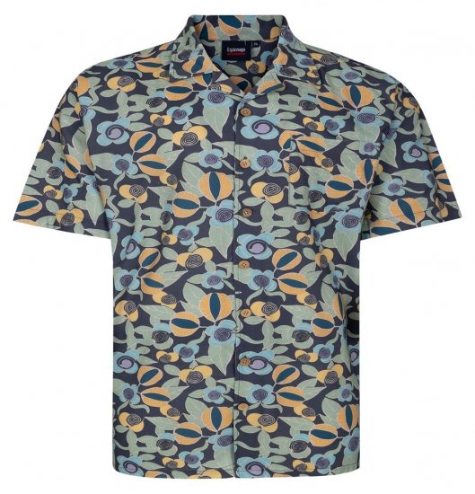 Espionage SH461 Overhemd met bloemenprint multi - Hemden - Overhemden Grote Maten Heren