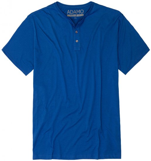 Adamo Silas Regular fit Serafino T-shirt Royal Blue - T-shirts - Grote Maten T-shirts Heren